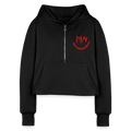 MN Smile Cropped Hoodie - black